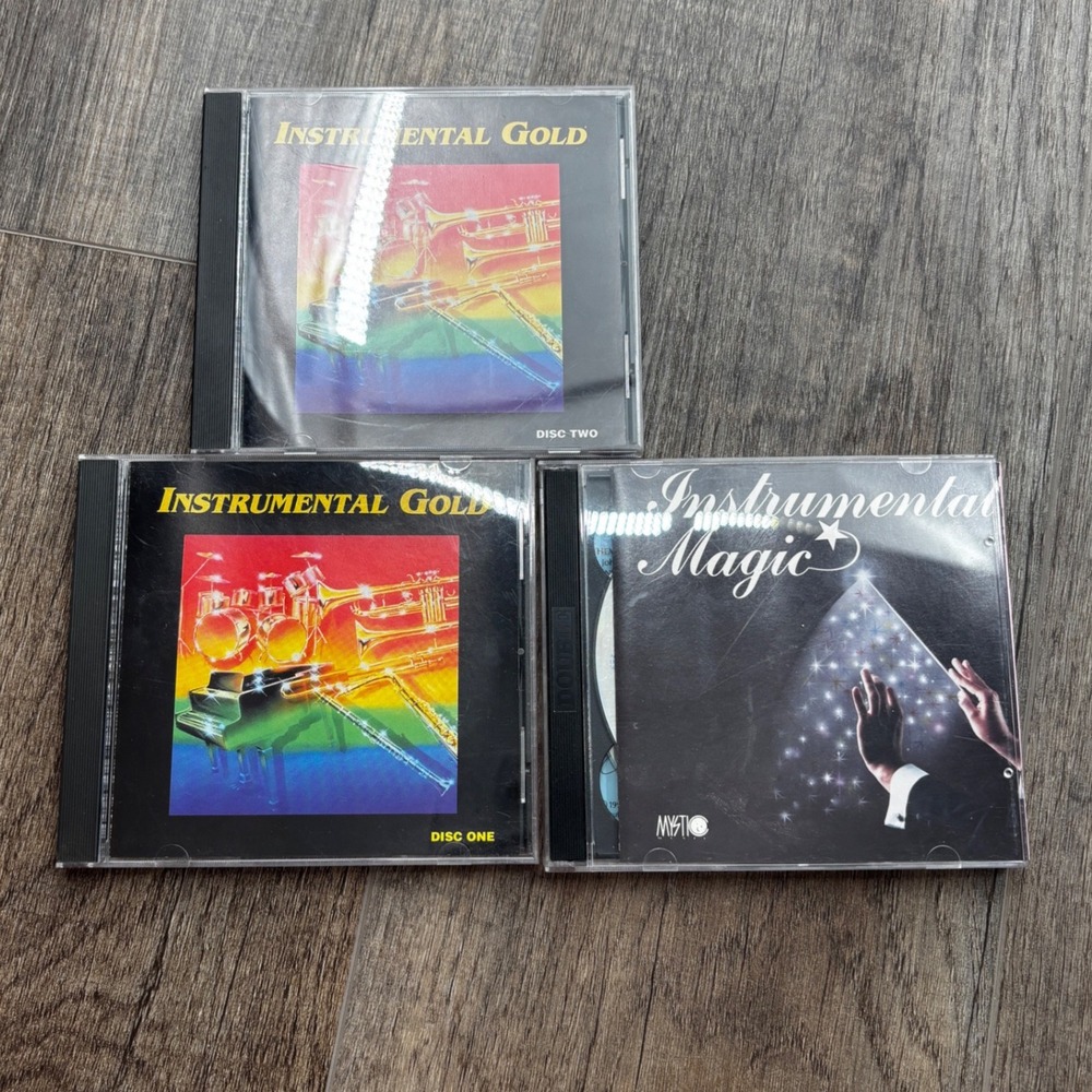 Instrumental Gold CDs‎ Disc 1 & 2 + Instrumental Magic Easy Listening AS-IS